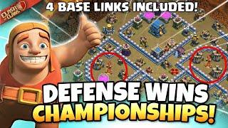 Defense Wins CHAMPIONSHIPS Best TH12 War Bases with LINKS from TH12 Finals  Clash of Clans