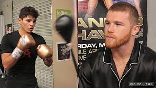 CANELO WATCHES RYAN GARCIA DESTROY THE FIERCE REFLEX BAG INSANE RYAN GARCIA SPEED