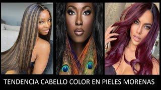 COLORES de CABELLO  en Tendencia para  MUJERES  de PIEL MORENA Clara Media Oscura   2024-2025