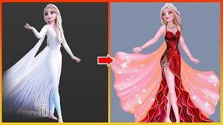 Frozen Elsa Frozen Glow Up - Disney Princesses Transformation