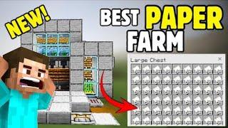 SIMPLE 1.21 AUTOMATIC PAPER FARM TUTORIAL in Minecraft Bedrock MCPE