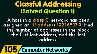 Classful Addressing Solved Question 1