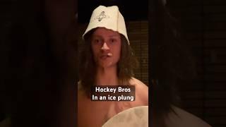 Hockey bros ice plunge #shorts #hockey #iceplunge #icebath
