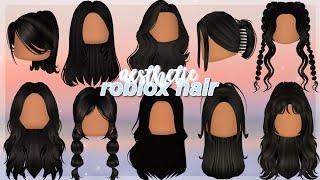MY FAVORITE BLACK ROBLOX HAIR *links and codes*