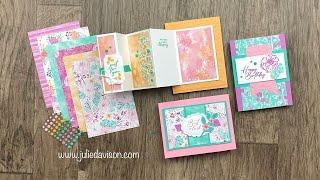 FREE CLASS 3 Cards with Stampin Up Unbounded Beauty Suite  May 2024 Bonus Project Kit