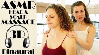 ASMR Scalp & Head Massage. How Give A Relaxation Head Massage Binaural 3D Sound