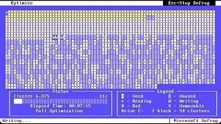 Defrag running in MS-DOS 6.22 ASMR