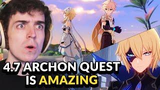 GENSHIN FINALLY DID IT 4.7 Archon Quest FULL REACTION  Genshin Impact