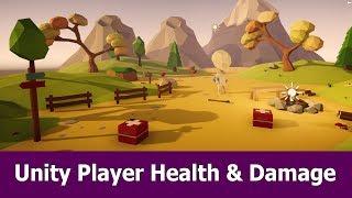 Unity 3d Player Health and Damage Low Poly Game Kit