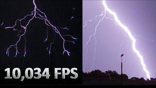 Lightning in St. Louis Stepped & Dart Leaders filmed at 10034 FPS - August 3 2022