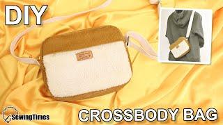 DIY Corduroy Crossbody Bag  cute messenger bag Sewing &Tutorial sewingtimes