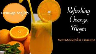 Refreshing Orange Mojito  Summer Mocktail  Summer Cooler Recipe  Mojito Recipes