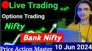 Live Trading  10 Jun  Nifty  Banknifty Options Trading #livetrading #trading #balrajtradingtech