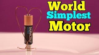 Simplest MotorWorlds simplest MotorMotor with Battery and Magnet Science experiment