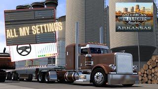 MY Settings + Arkansas Run Peterbilt CAT 6NZ    4k  American Truck Simulator  Realistic Driving