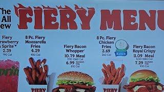 Lets try BKs new fiery strawberry sprite and fiery chicken fries