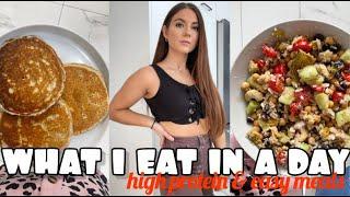WHAT I EAT IN A DAY TO LOSE WEIGHT  High Protein Healthy & Easy Meals 