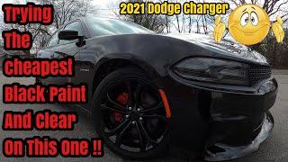 Spraying The Cheapest Paint & Clear On This Dodge Charger Wheels & Brake Calipers On Car - HOW TO