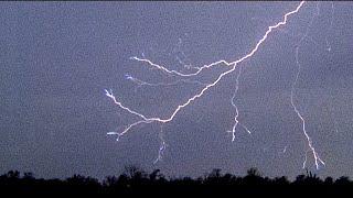 Lightning strike filmed at 10034 FPS - Woodlawn Illinois - March 18 2022