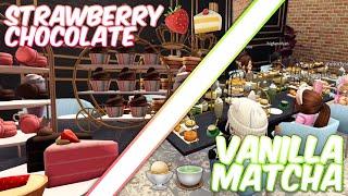 STRAWBERRY CHOCOLATE  VS VANILLA MATCHA  DESSERT CHALLENGE in Roblox Dessert Buffet 