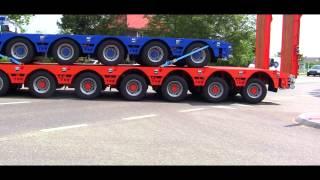 TSR Special Trailers 10-axle semi-lowloader drive impression