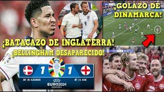 BATACAZO de INGLATERRA vs DINAMARCA con un BELLINGHAM DESAPARECIDO - GOLAZO de DINAMARCA - EURO 2024