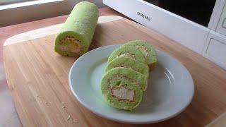 How To Make Pandan Swiss Roll Cake Bolu Gulung Pandanu