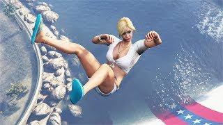 GTA 5 - Ragdolls And Crazy Falls N86 - Tracey De Santa Water Fails