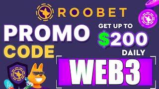 Roobet Promo Code Use WEB3 for free upto $200 daily and Cashback