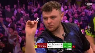 NINE-DARTER  Josh Rock strikes perfection against Michael van Gerwen at the Grand Slam of Darts