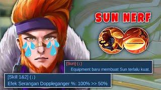 SUN MAU DI NERF WALAUPUN HERONYA DI NERF TAPI TIDAK DENGAN USERNYA - GAMEPLAY TOP GLOBAL SUN - MLBB