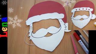 𝗞𝗿𝗲𝗮𝘁𝗶v 𝗺𝗶𝘁 𝗟𝗲𝗻𝗮  Papier Weihnachtsmann Maske basteln  Paper Santa mask Christmas craft