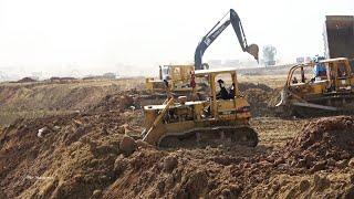 Best Of Bulldozer and Dump Truck In Action - Extreme Spreading Dirt Machines at Work