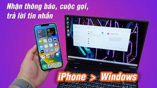 Nhận thông báo cuộc gọi iPhone trên máy tính Windows Phone Link cho iOS