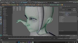 Autodesk Maya  Curve Warp Deformer for Toon Style Hair