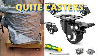 2” Caster WheelsSet of 4Heavy Duty Swivel Casters with Brake Safety Dual Locking and No Noise