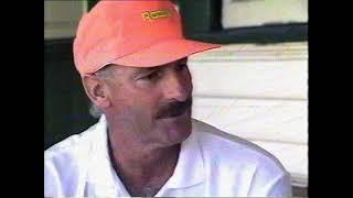 The great Fast Bowler Dennis Lillee working with the Victorian Cricket team quicks in early 1990s