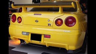 R34 Gtr 2-step flames tomei exhaust