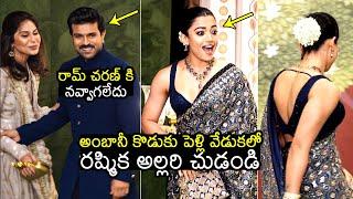 Rashmika Mandanna FUNNY Reaction At Anant Radhika Wedding  Ram Charan  Upasana  Filmylooks