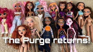 THE GRAND DOLL COLLECTION PURGE RETURNS- downsizing my collection  Lizzie is bored vlog