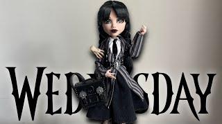 WEDNESDAY ADDAMS   Monster High X Wednesday  NETFLIX  Wednesday Addams Doll Unboxing+Review