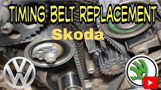 skoda water pump adjuster replacement how to change timing belt skoda