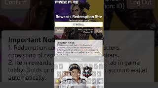 Kode redeem free fire terbaru 2023 hari ini #shorts #freefire