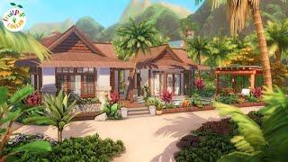 Couples Tropical Island Villa   SIMS 4 Stop Motion Build  No CC #FruitPopCollab