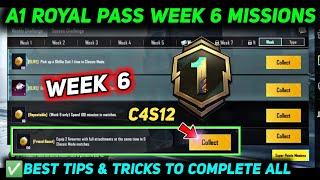 A1 WEEK 6 MISSION  PUBG WEEK 6 MISSION EXPLAIN  A1 ROYAL PASS WEEK 6 MISSION  C4S12 RP MISSION