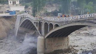 Pakistan bridge is swept away in severe flash flooding