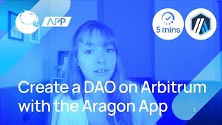 How to create a DAO on Arbitrum with the Aragon App