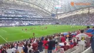 Российские болельщики поют Катюшу на матче Россия-Англия  Евро 2016  Чемпионат