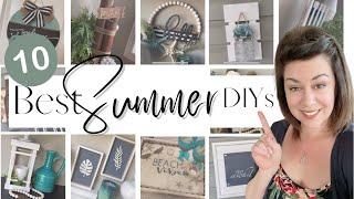 Top 10 SUMMER DIYs  SUMMER DECOR MEGAVIDEO  Coastal DIY decor