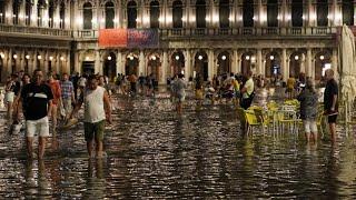 High tide in Venice floods St. Marks Square